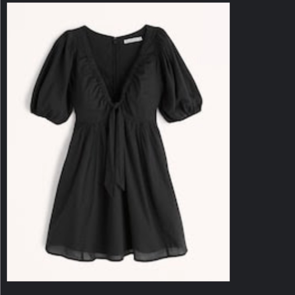 Abercrombie Cinch-Front Cotton Texture Mini Dress XL tall